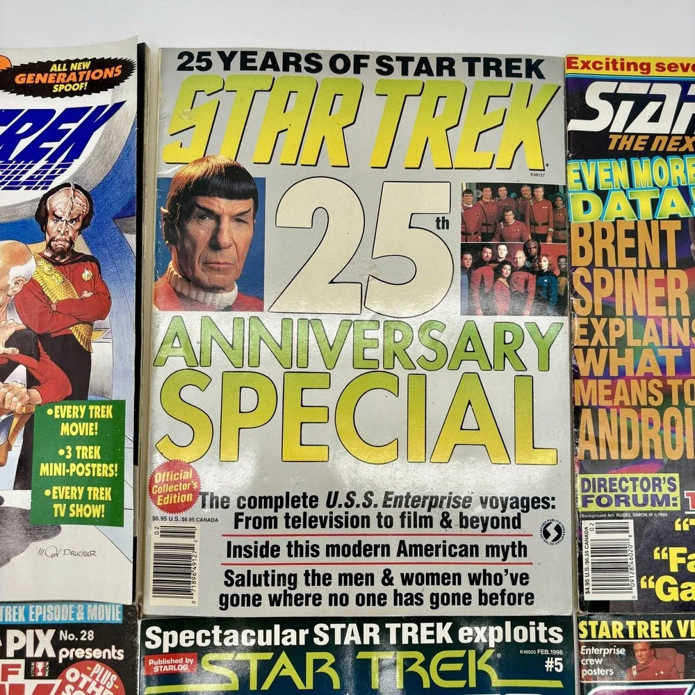 Star Trek Magazines Lot of 8‎ MAD Special Starlog 25th Anniversary TNG Voyager